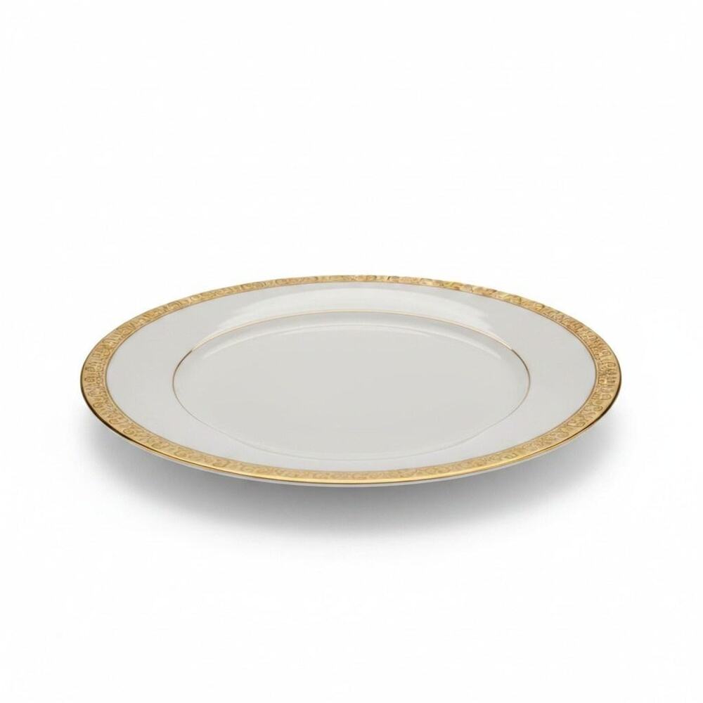 Royal Gallery Gold Vintage Dinner Plate White Porcelain Sri Lanka 1991 Macy